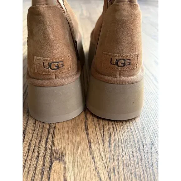 NWOT UGG Women's Classic Diper Platform Boots in Chestnut Suede Sz 40EU - Picture 8 of 11